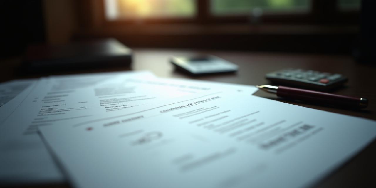 Close up of professional legal documents and a fountain pen on a mahogany desk